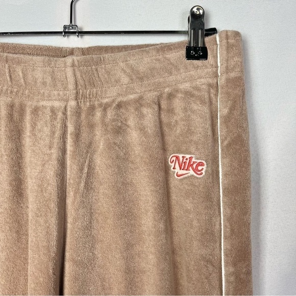 Nike Light Brown Retro Femme Terry Sweatpants S - Picture 4 of 5